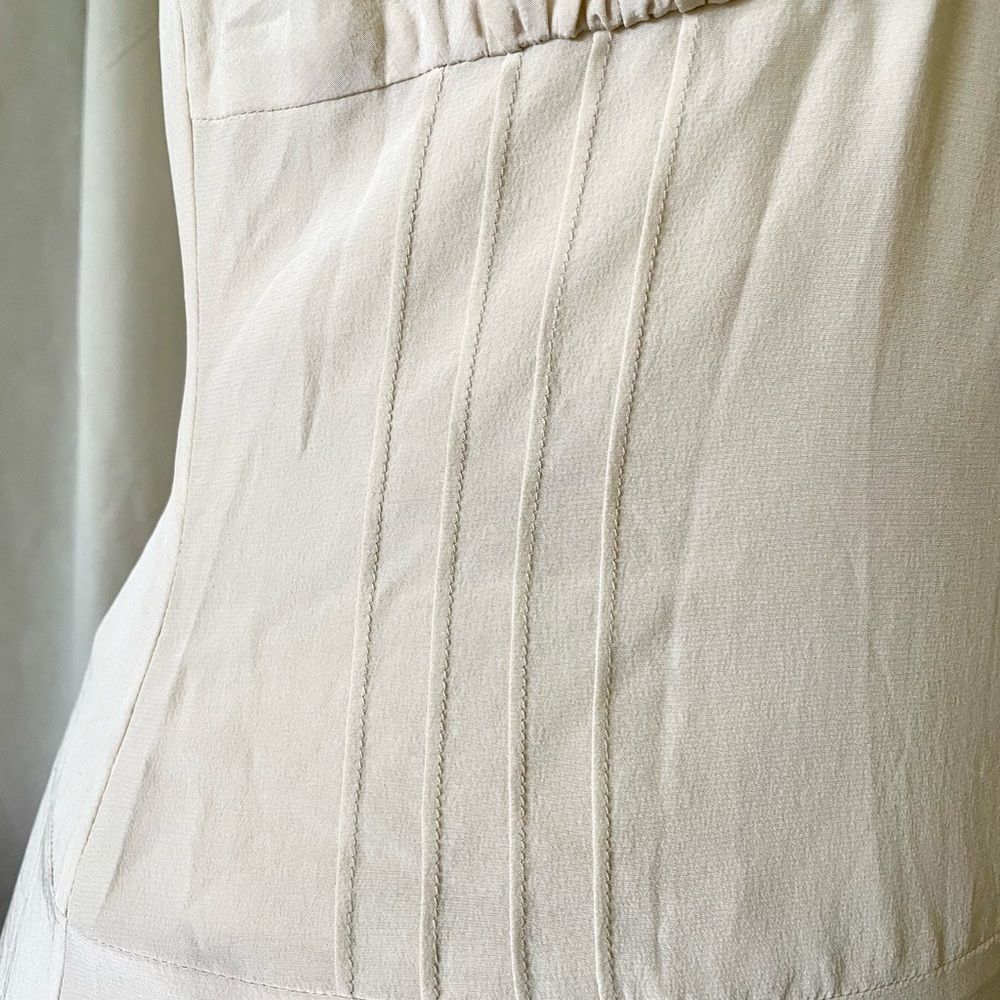 Elegant Cream Ruffle Prom Dress - Picture 8 of 15